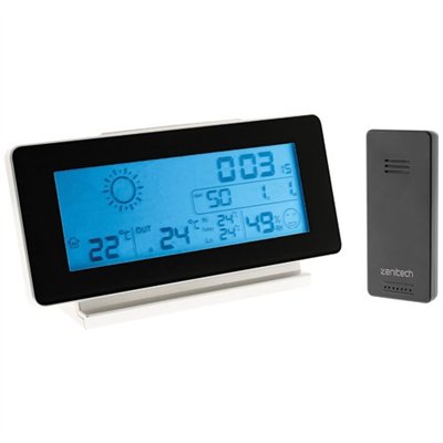 OTIO - Station météo avec capteur sans fil noir et blanc