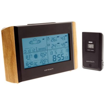 OTIO - Station météo effet bois avec capteur sans fil IP44