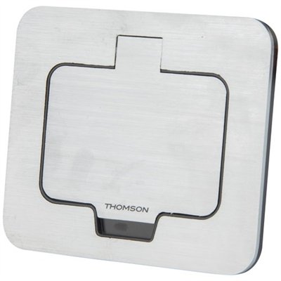 THOMSON - Prise rectangulaire 16A 2p + t IP55 alu brossé