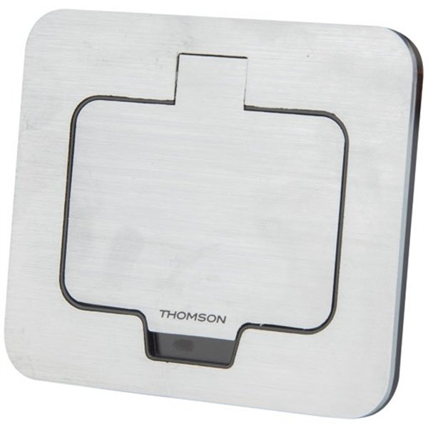 THOMSON - Prise rectangulaire 16A 2p + t IP55 alu brossé