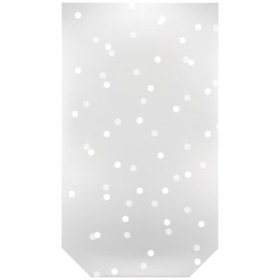 METALTEX - 10 sachets confiserie GM motif pois BLANC 18x31cm