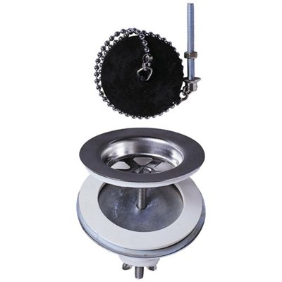 WIRQUIN - Bonde a plateau pour évier grès 2 bacs communicants  Ø60mm