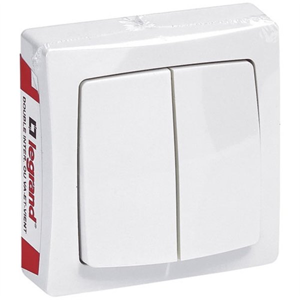 LEGRAND - Asl interrupteur double V/VT blanc