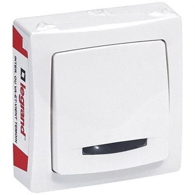 LEGRAND - Asl interrupteur simple blanc avec témoin