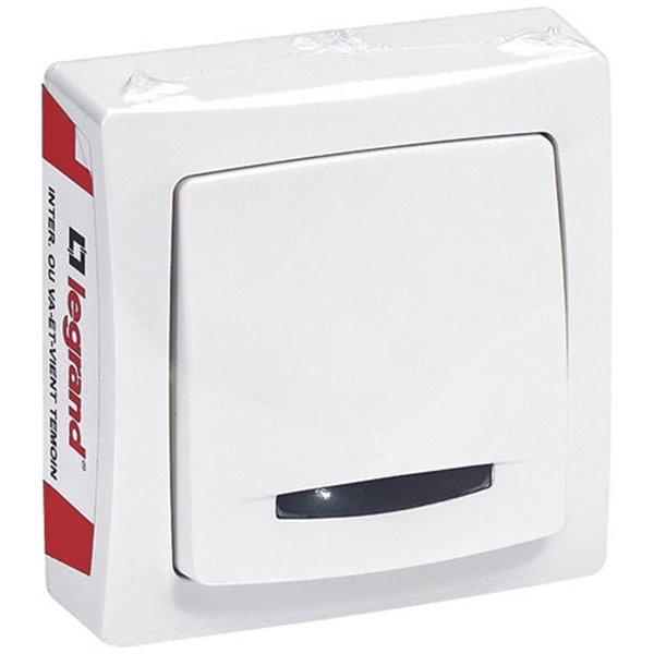 LEGRAND - Asl interrupteur simple blanc avec témoin