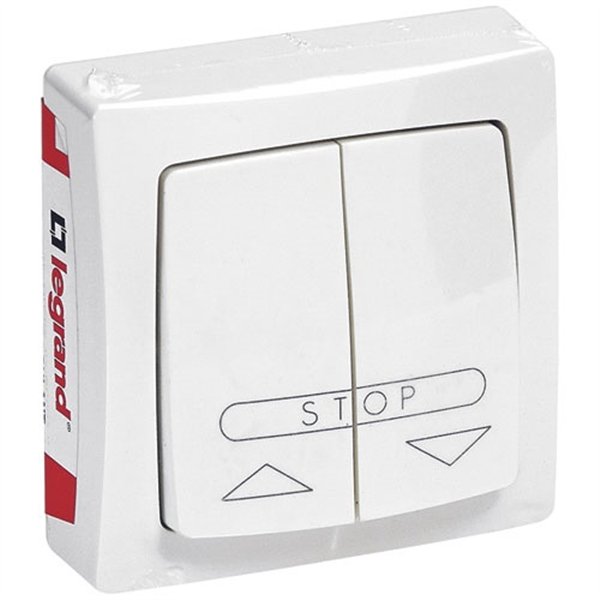 LEGRAND - Asl poussoir volet roulant saillie blanc