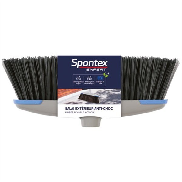 SPONTEX EXPERT - Balai extérieur antichoc fibres double action