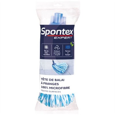 SPONTEX EXPERT - Tete à franges microfibre toutes surfaces