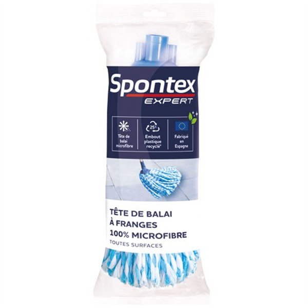 SPONTEX EXPERT - Tete à franges microfibre toutes surfaces
