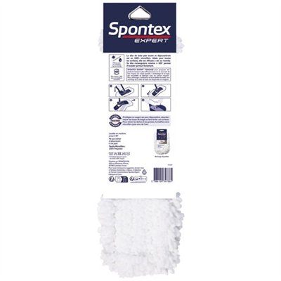 SPONTEX EXPERT - Tête de balai plat lavant et dépoussiérant