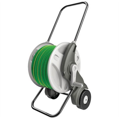 TECHN - Dévidoir sur roues équipé monté  15mm 25m raccord et lan