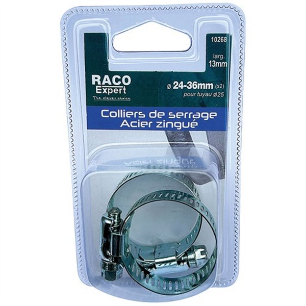 RACO EXPERT - Colliers acier 14mm 24-36mm x2 sc