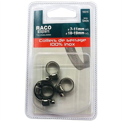 RACO EXPERT - Colliers inox 5mm 2x7-11mm 2x10-19mm