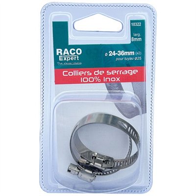 RACO EXPERT - Colliers inox x2 8mm 24/36mm sc