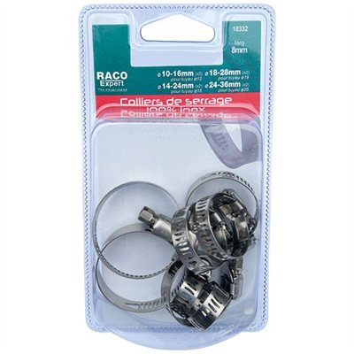 RACO EXPERT - Colliers inox x8 10/16 à 24/36mm