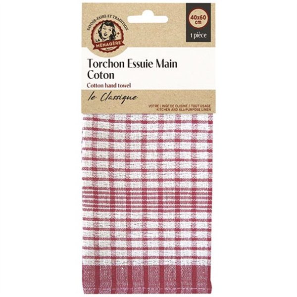 MENAGERE TRADITION - Torchon essuie main coton 40 x 60 cm