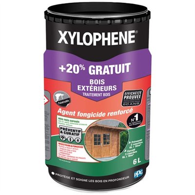 XYLOPHENE - Traitement bois extérieur 5 L +1 L sans propiconazole