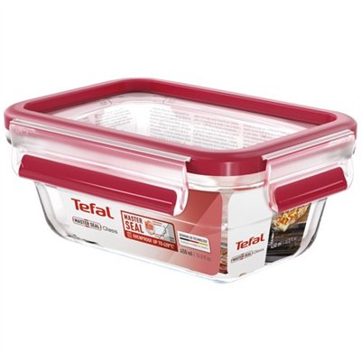TEFAL - Boîte de conservation rectangulaire 0,45 L - Masterseal Glass