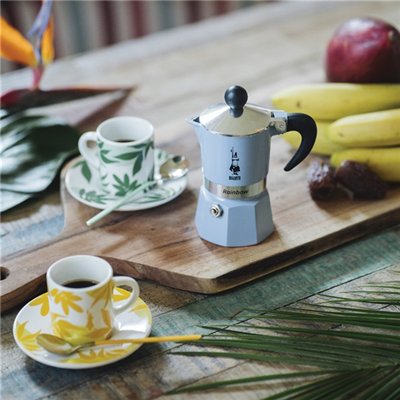 BIALETTI - Cafetière italienne 6 tasses Bleu Azur - Rainbow