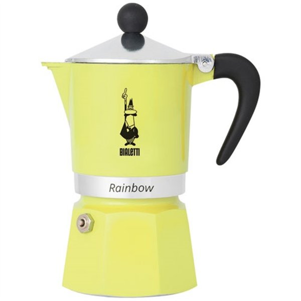 BIALETTI - Cafetière italienne 6 tasses Jaune Pastel - Rainbow
