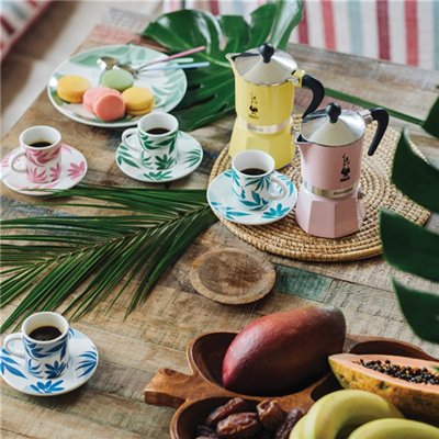 BIALETTI - Cafetière italienne 6 tasses Jaune Pastel - Rainbow