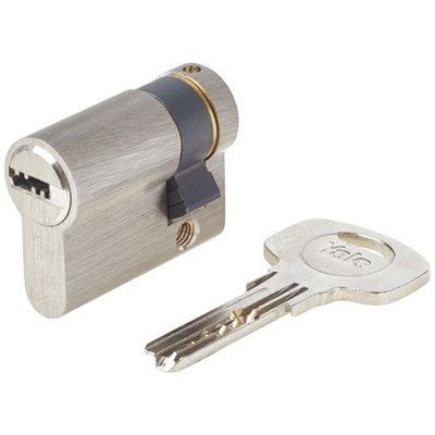 YALE - Demi-cylindre 6 goupilles 4 clés 1 carte 30 x 10 mm