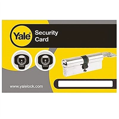 YALE - Cylindre à bouton 6 goupilles 4 clés 1 carte 30 x 30 mm