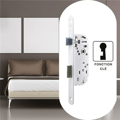 YALE - Serrure à encastrer 135 mm pene dormant demi tour blanc