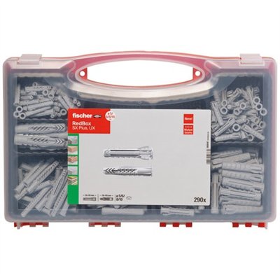 FISCHER - Coffret d'assortiment de 290 chevilles nylon