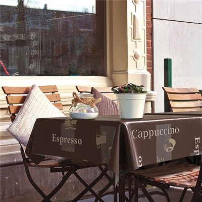 D-C-FIX - Nappe Manhattan cappuccino choco  ronde 150 cm