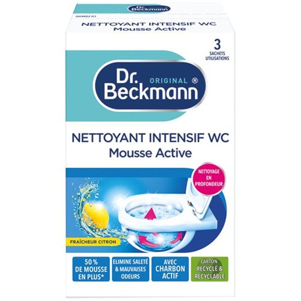 DR BECKMANN - Detartrant intensif wc mousse nettoyante 100 g X 3