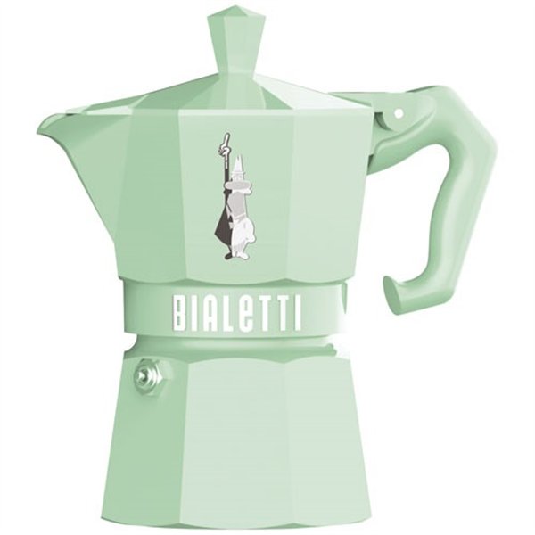 BIALETTI - Cafetière italienne 3 tasses Vert Pastel - Moka Exclusive
