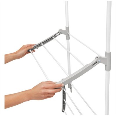 RAYEN - Séchoir à porte blanc et gris