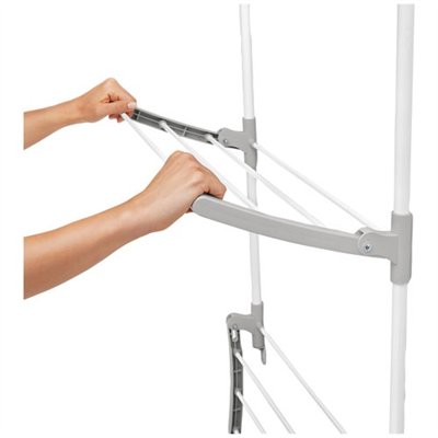 RAYEN - Séchoir à porte blanc et gris