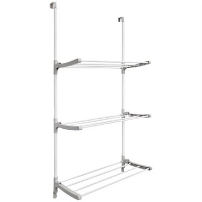 RAYEN - Séchoir à porte blanc et gris