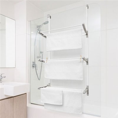 RAYEN - Séchoir à porte blanc et gris