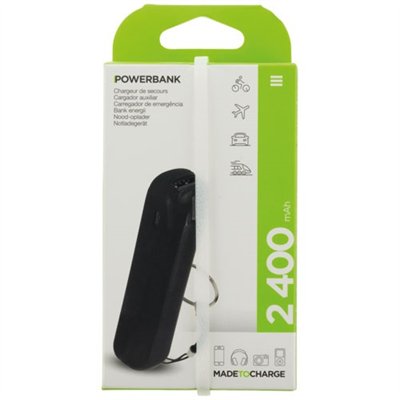 ZENITECH - Chargeur Powerbank de poche 2400 mAh noir
