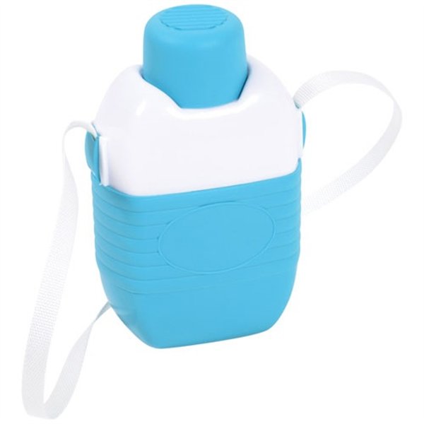 EDA - Gourde isotherme 1 L bleu turquoise / blanc