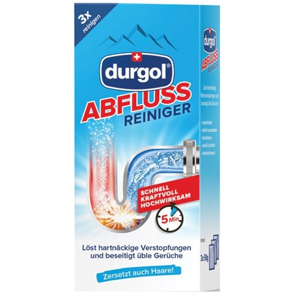 DURGOL - Déboucheur de canalisation 50 g x 3