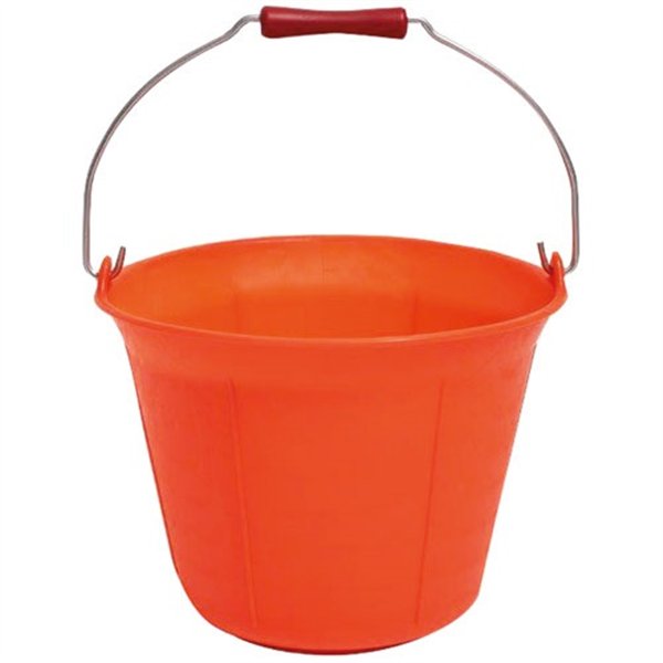 VINMER - Seau de macon polyéthylene orange fluo avec poignee 11 l