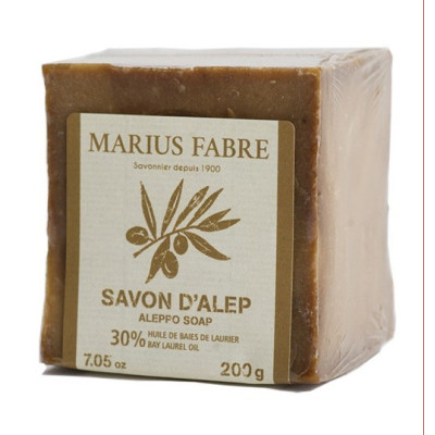 MARIUS FABRE - Savon d'Alep à l'Huile d'Olive et Baies de Laurier 200 g