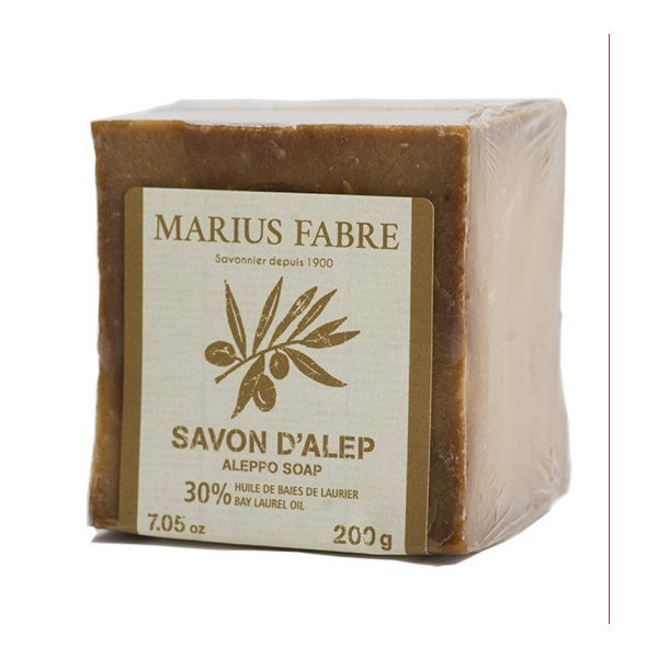 MARIUS FABRE - Savon d'Alep à l'Huile d'Olive et Baies de Laurier 200 g