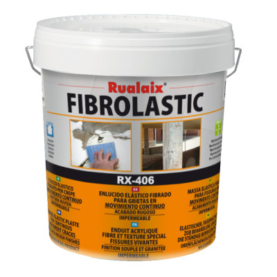RUALAIX - RX-406 Fibrolastic - Enduit-Mastic Fibré et Granité Spécial Fissures Vivantes 5 kg