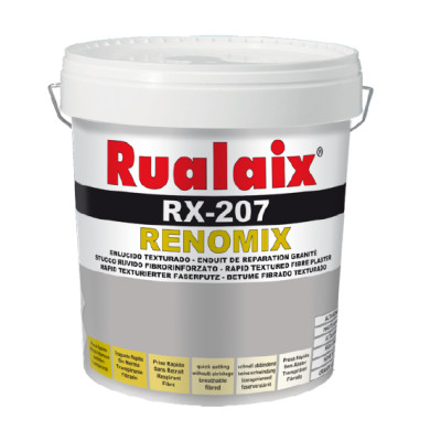 RUALAIX - RX-207 Renomix Blanc - Enduit Façade Garnissant Fibré et Texturé en Poudre 15 kg