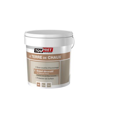 TOUPRET - Terre de Chaux - Enduit Décoratif 15 kg