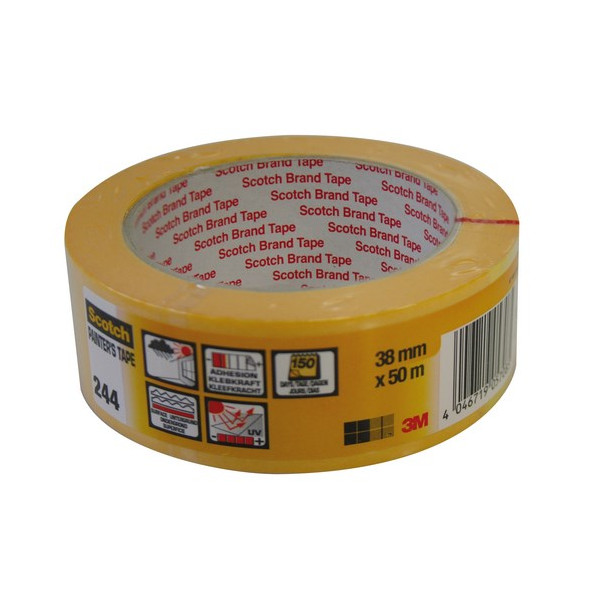3M - 244 Ruban de Masquage Jaune Haute Précision 36 mm x 50 m