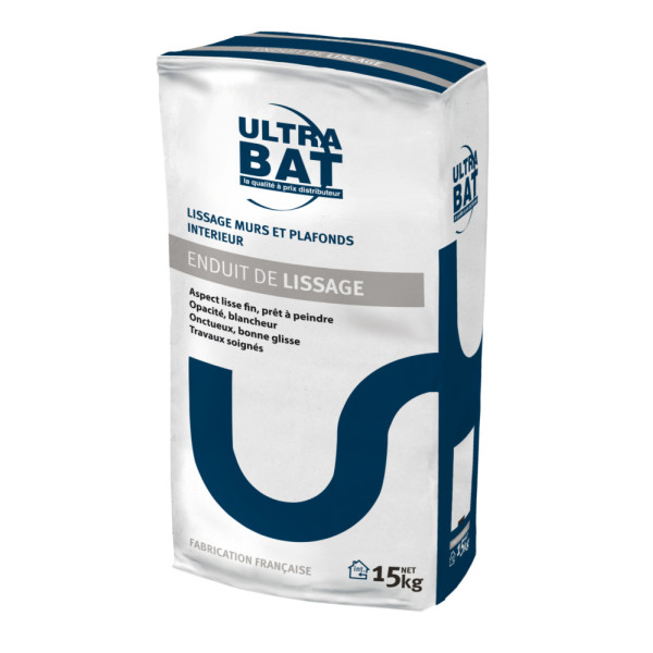 ULTRABAT - Enduit de Lissage Poudre Blanc Sac 15 kg