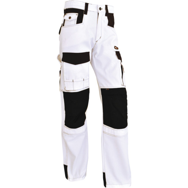 VEPRO - Pantalon Élite Extensible Blanc Avec Genouillères