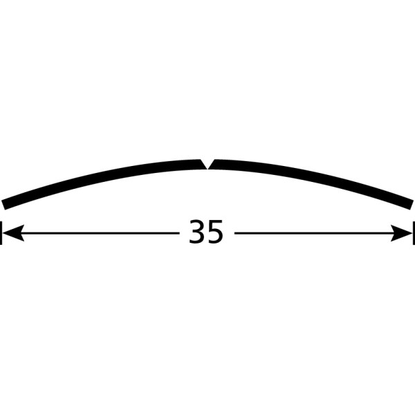 ROMUS - Seuil Demi-Bombé Percé Inox 35mm