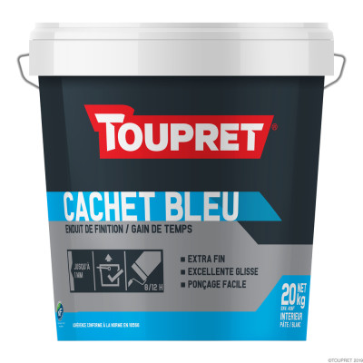 TOUPRET - Cachet Bleu Enduit de Finition en Pâte 20 kg